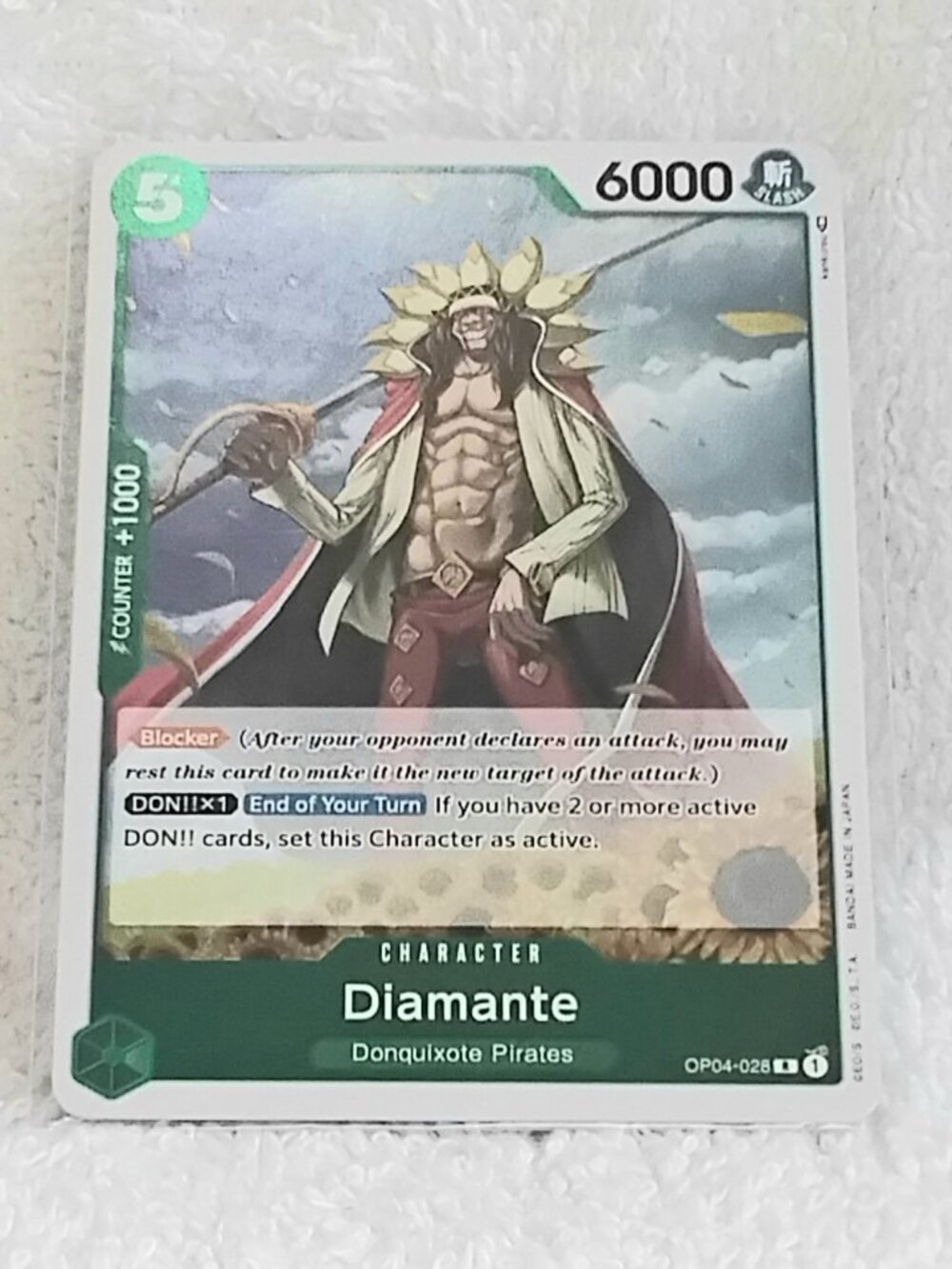 Mint One Piece Diamonte Rare Character Foil Card OP04-028!!